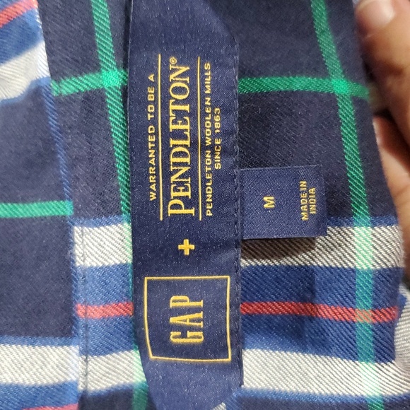 Gap X Pendleton Blue Plaid Shirt Dress - Picture 6 of 8